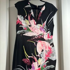Black floral dress